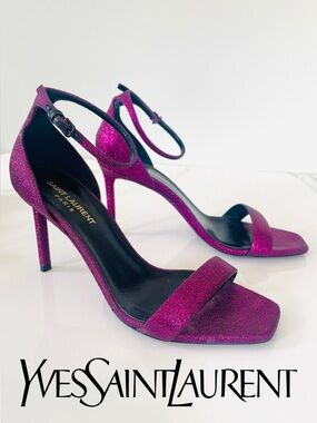 AUTHENTIC YSL GLITTER HEELS